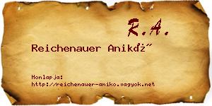 Reichenauer Anikó névjegykártya